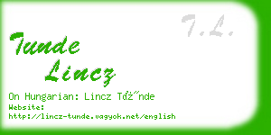 tunde lincz business card